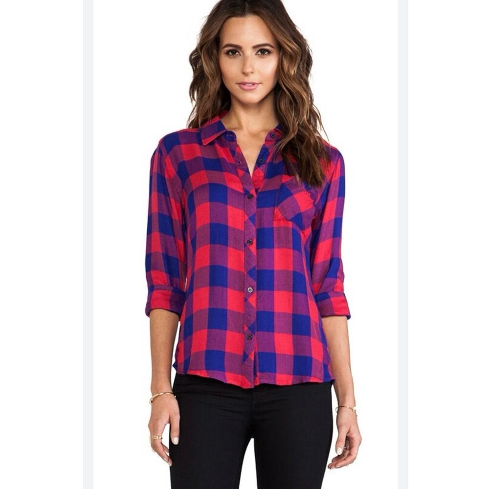Rails Hunter Button Down Longsleeve Red Blue Chec… - image 1